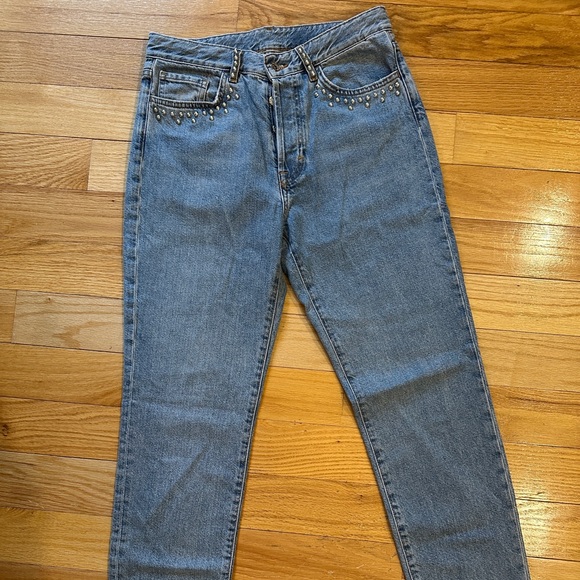 H&M high rise vintage fit jeans with metallic details - Picture 3 of 8